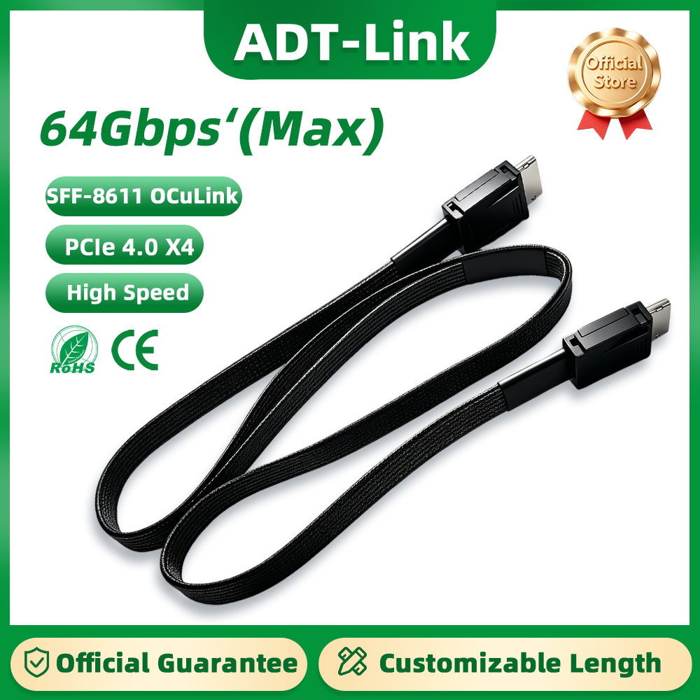 Oculink Egpu Mini Pc - Câble d'extension ADT-Link 64 Go mâle-mâle