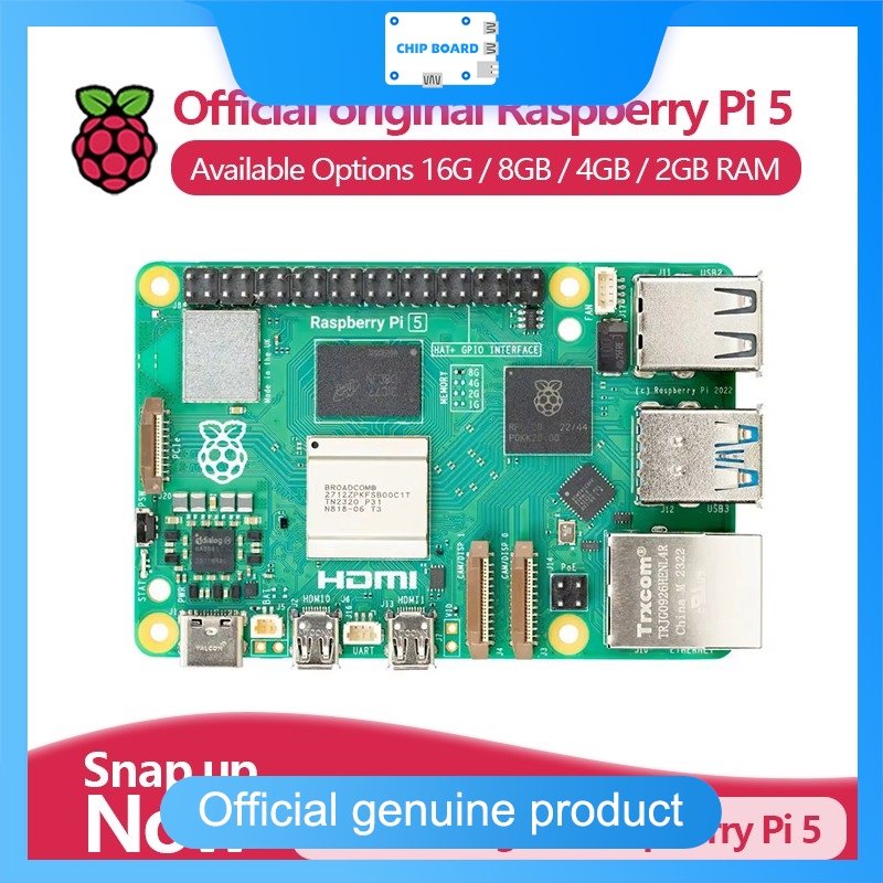 Raspberry Pi 5 8Gb Board - Ordinateur officiel à carte unique Raspberry