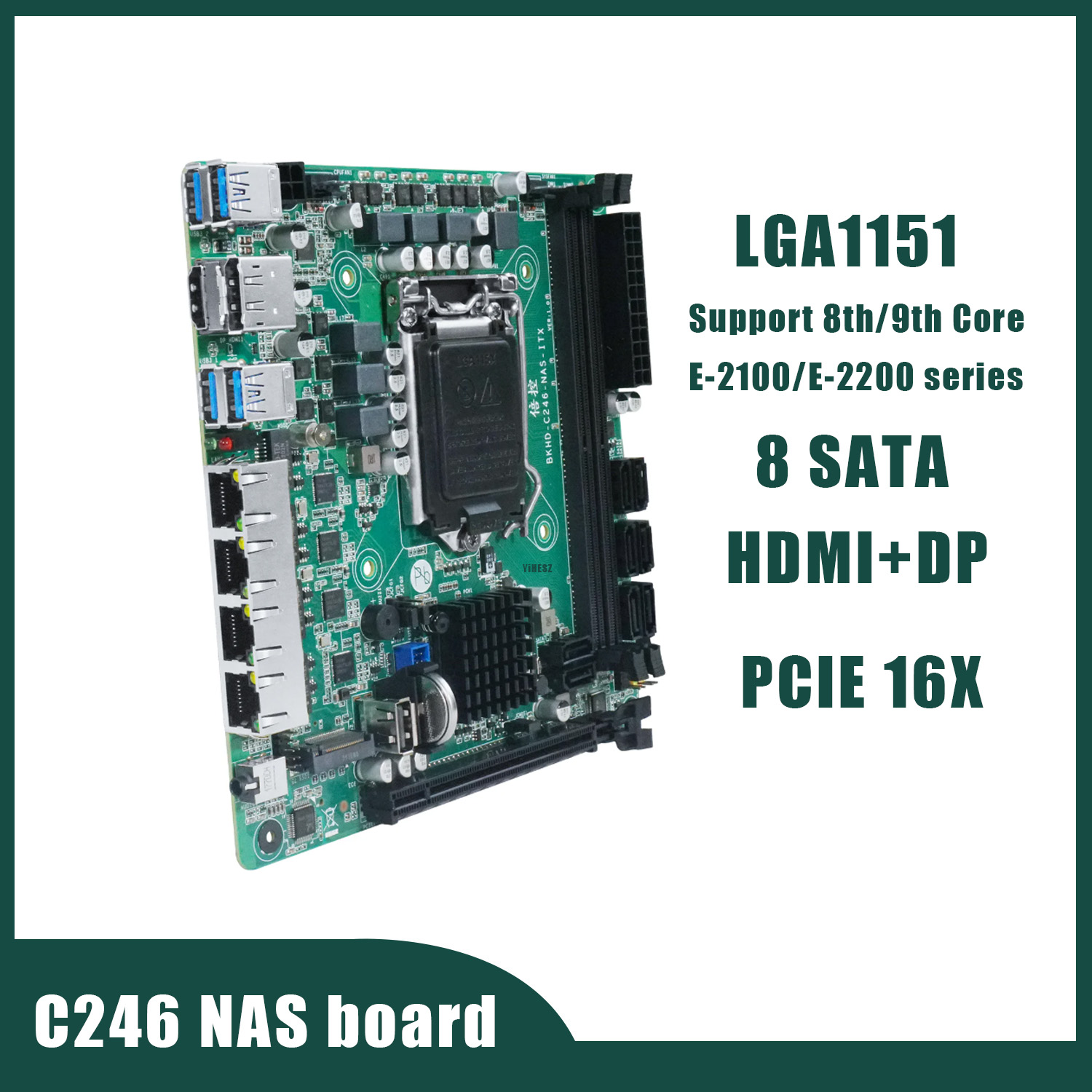 Nas Motherboard 8 Sata Mini Itx - Carte mère NAS C246 8 SATA