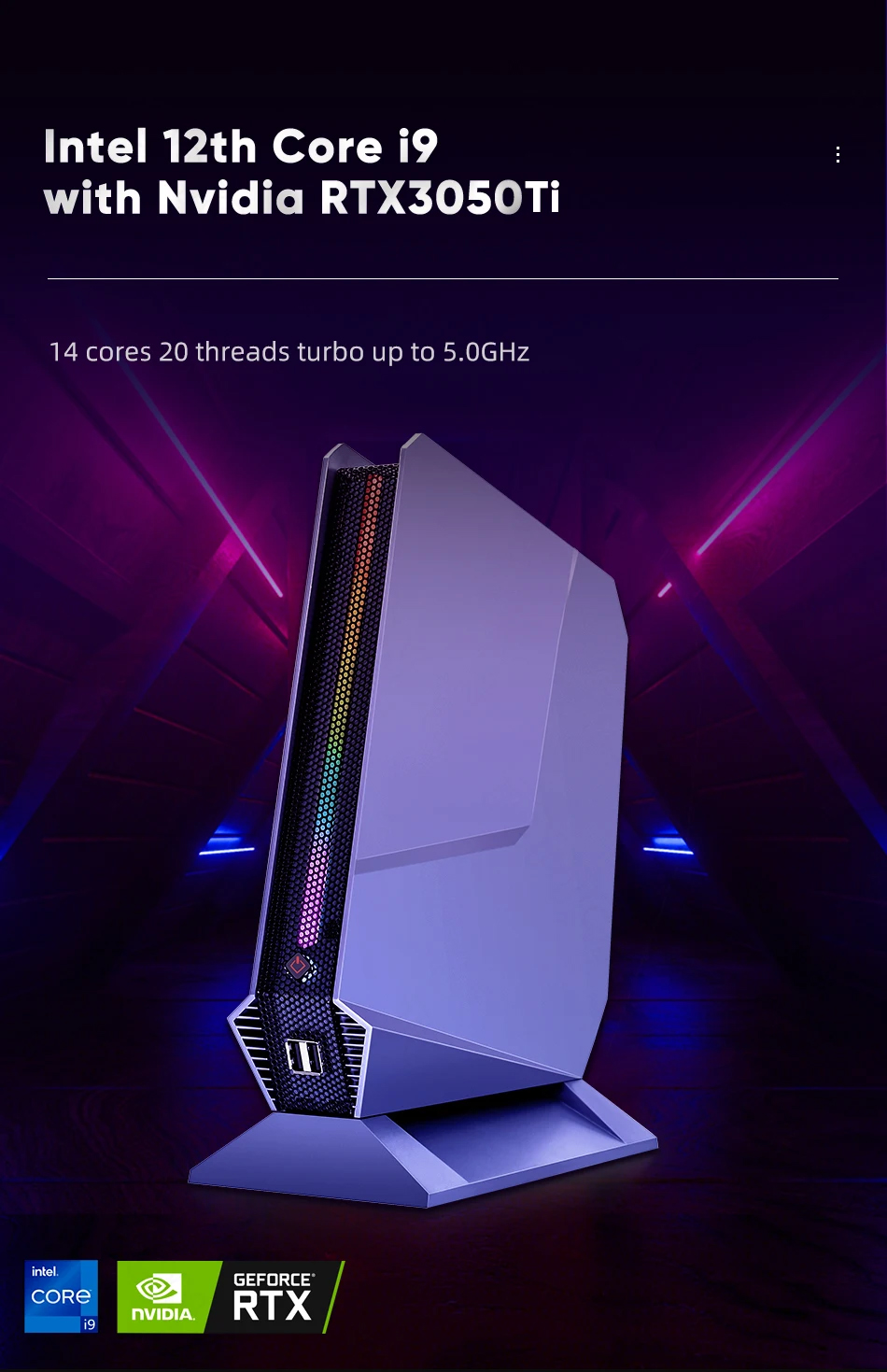 Intel Core I9 13900H Mini Pc - Ordinateur Gamer Dédié Intel Core i9
