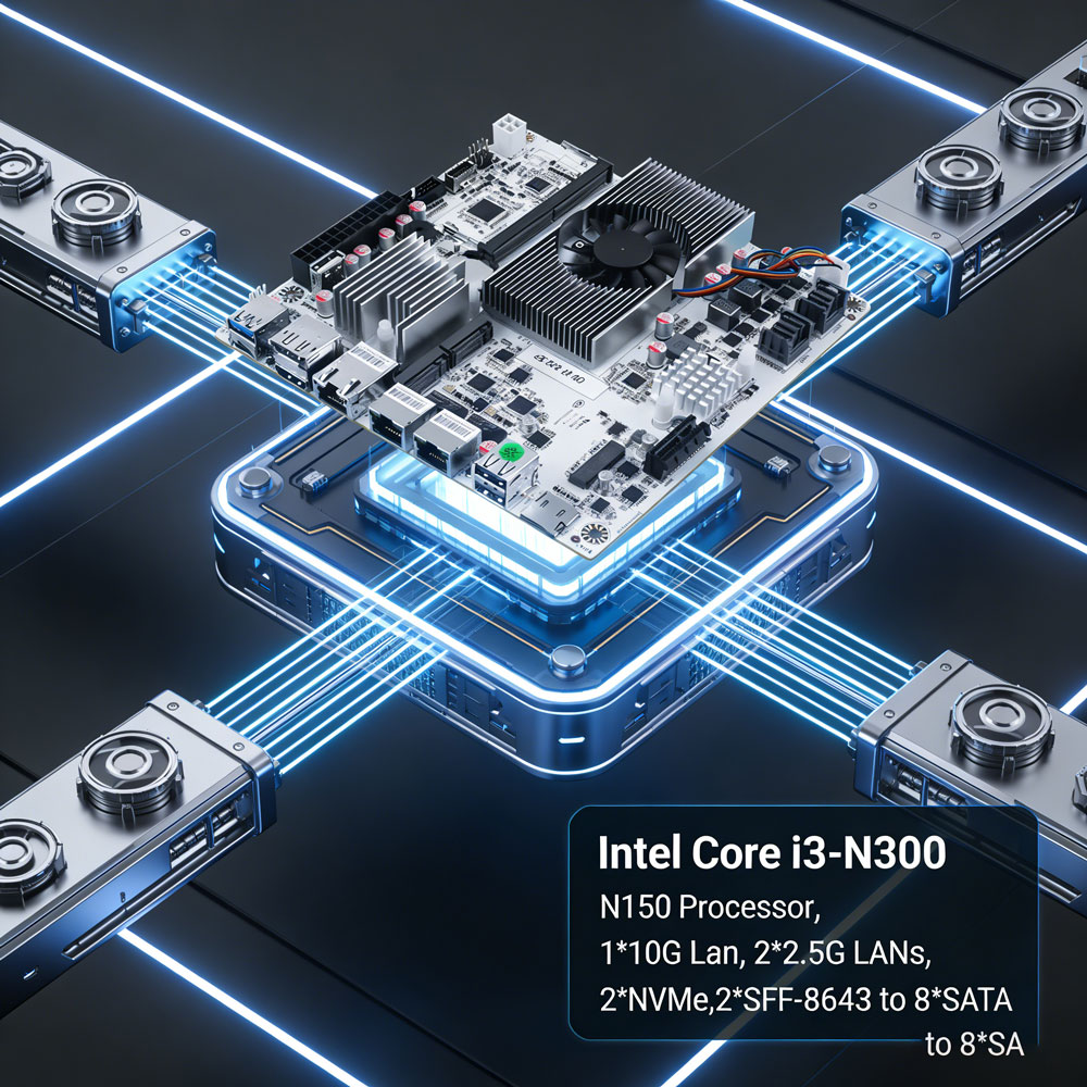 Nas Motherboard 8 Sata Mini Itx - Carte mère Mini ITX NAS 8
