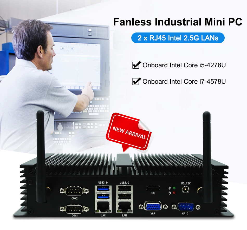 PC intégré sans ventilateur In - Fanless Industrial Pc Rs485 Core I7 avis et prix